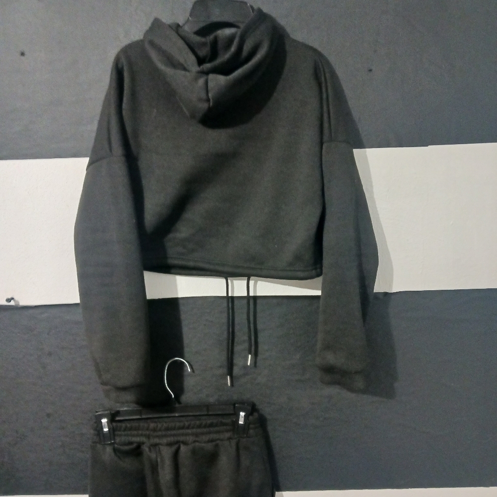 Women black jacket & pant set - Picture 8 of 11